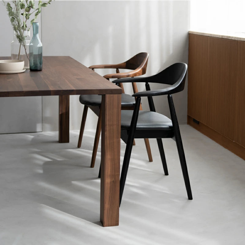 Akita Mokko Dining Chair Windsor Chair No. 500 Beech Wood Walnut Color Cafe Chair Wooden Chair Bentwood Furniture
