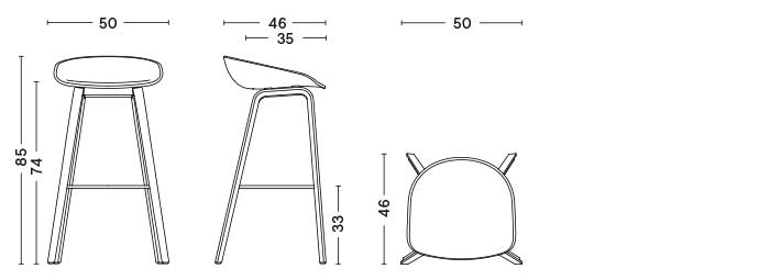 HAY ヘイ AAS 32 2.0 HIGH カウンターチェア スツール H85 ABOUT A CHAIR アバウト ア チェア 椅子