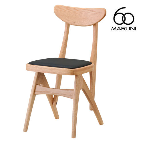 マルニ60 maruni60 マルニロクマル オークフレーム デルタチェア ダイニングチェア 椅子 木製 椅子 おしゃれ かわいい ゼラコート ビニールレザー