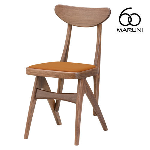 マルニ60 maruni60 マルニロクマル ウォルナットフレーム デルタチェア ダイニングチェア 椅子 木製 椅子 おしゃれ かわいい ゼラコート ビニールレザー
