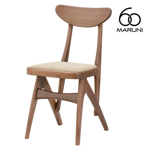 マルニ60 maruni60 マルニロクマル ウォルナットフレーム デルタチェア ダイニングチェア 椅子 木製 椅子 おしゃれ かわいい 布地 M-01