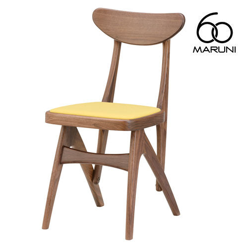 マルニ60 maruni60 マルニロクマル ウォルナットフレーム デルタチェア ダイニングチェア 椅子 木製 椅子 おしゃれ かわいい 布地 M-01