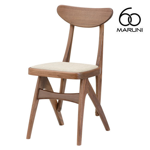 マルニ60 maruni60 マルニロクマル ウォルナットフレーム デルタチェア ダイニングチェア 椅子 木製 椅子 おしゃれ かわいい 布地 M-02