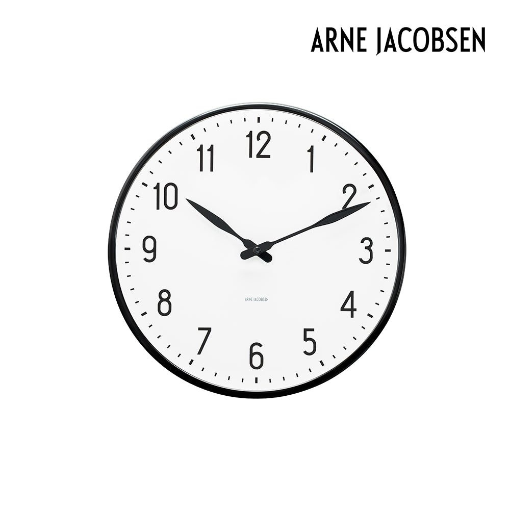 ARNE JACOBSEN アルネ ヤコブセン Wall Clock Station 290mm ウォールクロック 壁掛け時計 時計 おしゃれ かわいい 北欧 ブラック