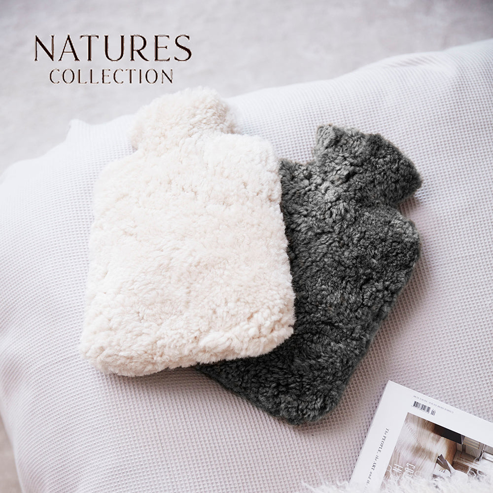 NATURES COLLECTIONネイチャーズ コレクションHot Water Bottle Sheepskin ホットウォーターボトル シープスキン 湯たんぽ ホワイト 北欧